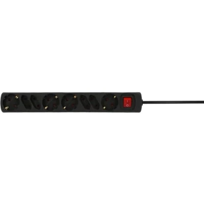 Afbeelding van UNITEC Tafelstopcontact met stekkerschakelaar, 4 en voudig, 1,4 m, H05VV F3G1,5 mm², zwart