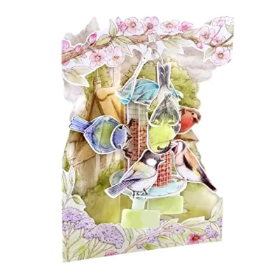 Afbeelding van SANTORO Swing Card, 3D pop up wenskaart tuinvogels voor haar, moeder, verjaardag, Moederdag