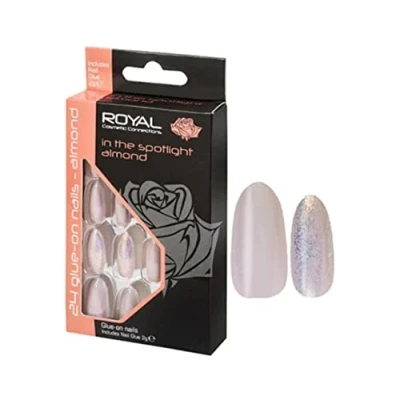 Afbeelding van Royal 24 Glue On Nail Tips In The Spotlight Almond (met nagellijm)