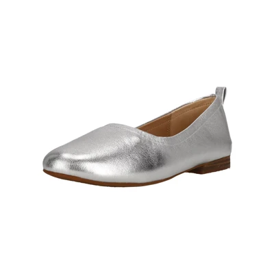 Afbeelding van Clarks Dames Fawna Soft Ballet Flat, Zilver Metallic, 7 UK, Metaal,