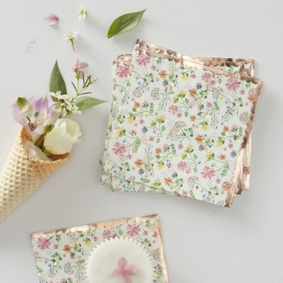 Afbeelding van Ginger Ray Servetten Floral 16 stuks