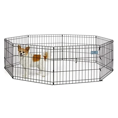 Afbeelding van MidWest Homes for Pets Hondenoefenpen en box zonder deur; 60,96 cm bij 45,72 cm; zwart E gecoat; 550 18
