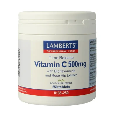 Afbeelding van Lamberts Vitamine C 500 Time Released &amp; Bioflavonoiden, 250 tabletten