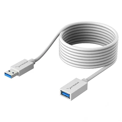 Afbeelding van &quot;Sabrent 22AWG USB 3.0 Verlengkabel mannelijk A naar vrouwelijk [Wit] 10 Voet (CB 301W) ****Alternatively to save characters, can use ft instead of &quot;&quot;feet&quot;&quot;**** &quot;