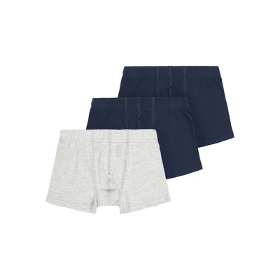 Afbeelding van NAME IT NKMTIGHTS 3P NOOS onderbroek, grijs gemêleerd/pack: w/ 2xDark Sapphire, 116