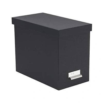 Afbeelding van BIGSO BOX OF SWEDEN Johan hangmapbox met deksel, stijlvolle archiefdoos inclusief 8 hangmappen, van vezelplaat en papier, donkergrijs