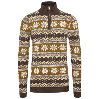 Afbeelding van Solid Sdwinoldo Trui, Heren, Maat: Large, Coffee bean