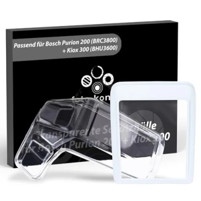 Afbeelding van foto kontor Beschermende hoes 2 delige set compatibel met BOSCH Kiox 300 (BHU3600) en PURION 200 (BRC3800) transparante voor E bike fietsdisplay bedieningseenheid tegen water