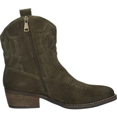 Afbeelding van SUB55 Western boots Enkellaarsjes Hak groen Maat 43