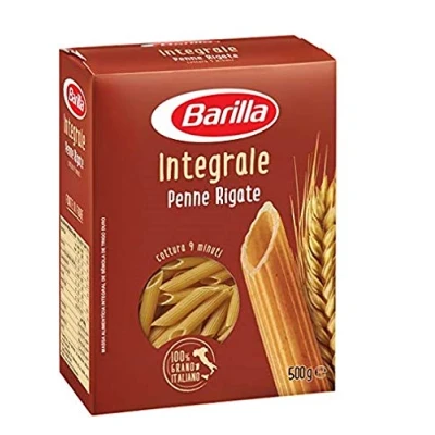 Afbeelding van 20x Pasta integrale Barilla Penne Rigate Integrali volkoren Italiaanse noedels 500 g + gourmet polpa 400