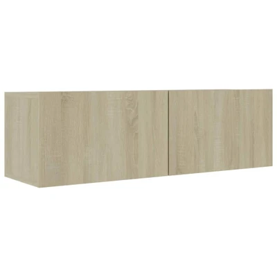 Afbeelding van Tv meubel 100x30x30 cm bewerkt hout sonoma eikenkleurig
