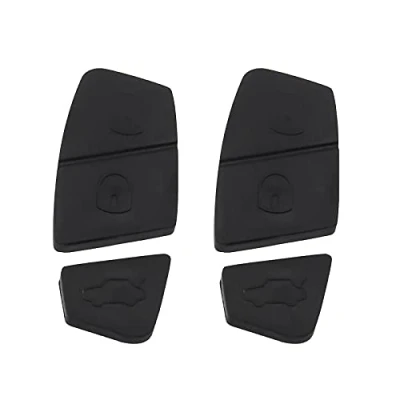 Afbeelding van Be In Your Mind 2x Auto 3 knops Afstandsbediening Sleutel Case Pad Reparatie Knoppen Sleutelhanger Vervanging Knop Zwart Compatibel met Ford KA MK2