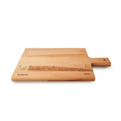 Afbeelding van Skyline Serveerplank Eersel Hapjesplank Tapas Hapjes Serveren WoodWideCities