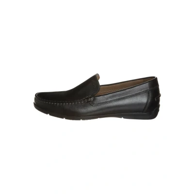 Afbeelding van Geox Simon Instappers, Heren, Maat: 39, Black Leer