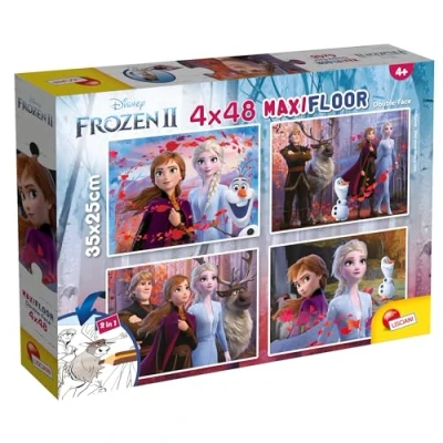 Afbeelding van Lisciani Giochi Disney puzzel Supermaxi 4 x 48 Frozen 2 puzzels voor kinderen, 86610