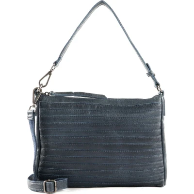 Afbeelding van FREDsBRUDER Leren Schoudertas Layer Crossbag Dusty Blue Blauwgrijs