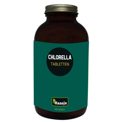 Afbeelding van Hanoju Bio Chlorella tabletten Flacon Glas, 800