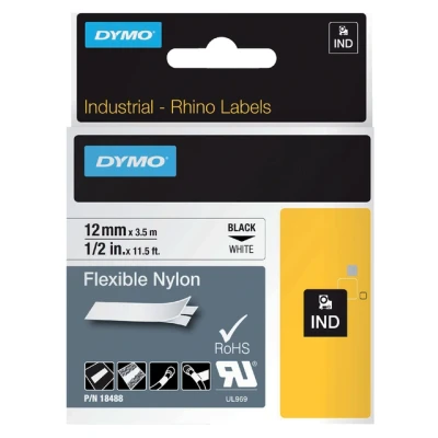 Afbeelding van Dymo 18488 (S0718100) Tape Zwart op wit (12 mm)