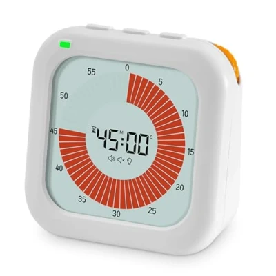 Afbeelding van visuele timer voor kinderen, 60 minuten, digitale schattige timer, klaslokaal, huisonderwijs, leren, tijdmanagement, tool, countdown