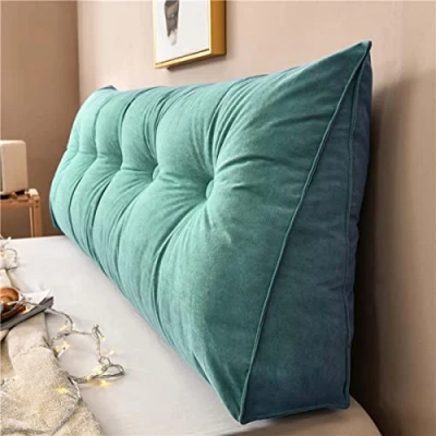 Afbeelding van Yanman Grote wigkussens hoofdbord, driehoekig leeskussen, lendensteunkussen taille rugleuning, zachte positioneringssteun voor op de bank, 135 x 50 20 cm