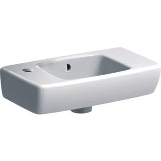 Afbeelding van Geberit Renova Compact fontein kraangat links wit KeraTect (45 x 25