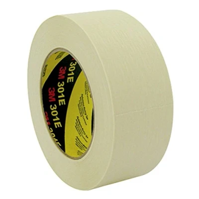 Afbeelding van 3M vercrêpte afplakband 301E crêpe afplaktape voor schilder en lakwerkzaamheden met papieren rugzijde rubberen harslijm in beige 24 mm x 50 m; 0,15 verpakking van 36 stuks