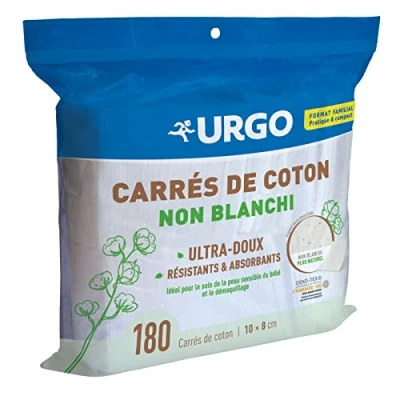 Afbeelding van Urgo Ongebleekt Katoenen Vierkantjes 10 x 8 cm 180