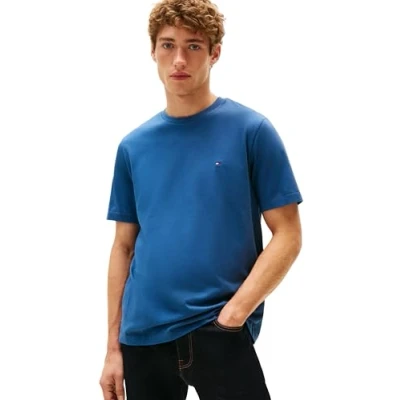 Afbeelding van Tommy Hilfiger ESS Seasonal REG FIT Solid TEE Tshirt basic, Heren, Maat: 3XL, Aegean sea