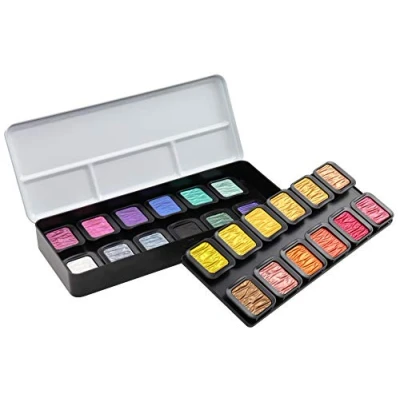 Afbeelding van FINETEC® Parelmoer aquarelverf set Colourful 24 kleuren