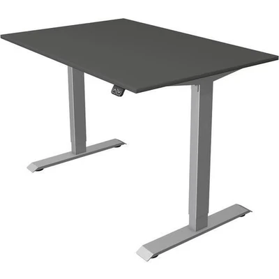 Afbeelding van Kerkmann Zit sta bureau Move 1 120x80cm antraciet zilver poten elektrisch