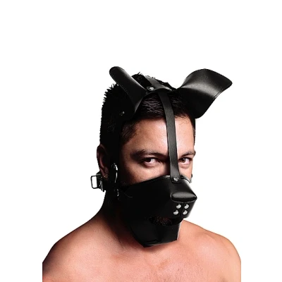 Afbeelding van Puppy Play Masker Met Ballgag Zwart