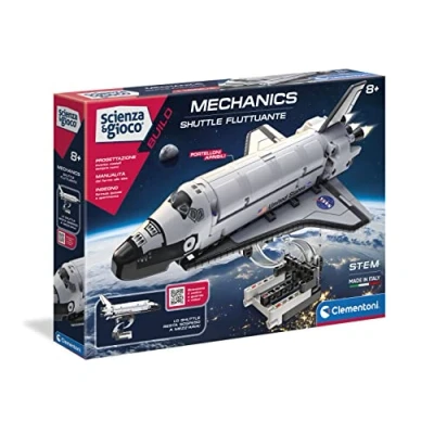 Afbeelding van Clementoni Science Build Drijvende set kinderconstructies, mechanische werkplaats, wetenschappelijk spel 8 jaar, shuttle model, handleiding in het Italiaans, gemaakt Italië, meerkleurig, medium,