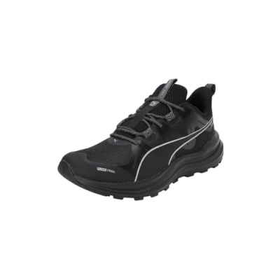 Afbeelding van PUMA Reflect Lite Trail hardloopschoen voor dames, Zwart Cool Donkergrijs Zilver, 37.5 EU
