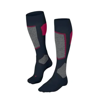 Afbeelding van FALKE Dames Skisokken SK4 Advanced W Kh wol functioneel materiaal warm dun 1 paar, Blauw Space Blue 6116 O, 35 36