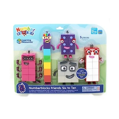 Afbeelding van Learning Resources Numberblocks vriendjes Zes t/m Tien, speelfiguren, officiële verzamelfiguren voor kinderen van 3 jaar en ouder