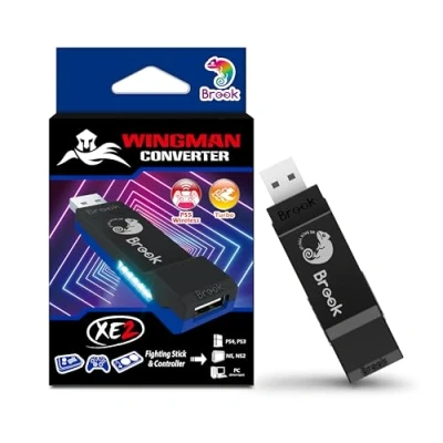 Afbeelding van Brook Wingman XE 2 Converter Twee in één draadloze controller adapter voor PS, Switch consoles en pc, ondersteunt Remap verstelbare Turbo, blauw