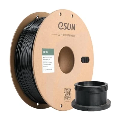 Afbeelding van eSUN PETG Gloeidraad 1.75mm, 3D Printer Gloeidraad, Dimensionale Nauwkeurigheid +/ 0.05mm, 1KG (2.2 LBS) Spoel Printen Materiaal voor Printer, Effen Zwart