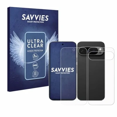 Afbeelding van Savvies Screenprotector voor Google Pixel 9 Pro XL (Voor+Achter) Folie Beschermfolie transparant (18 Stuks)