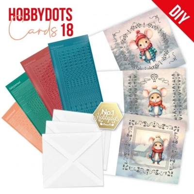 Afbeelding van Dot and Do Cards 18 Berries Beauties Winter Mouse