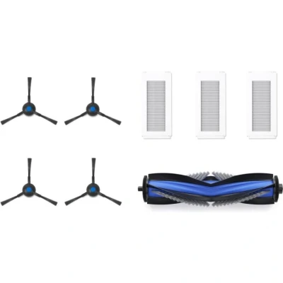 Afbeelding van ECOVACS Standaard reserveonderdelenset voor Deebot N30 PRO OMNI/N30 OMNI/N20e PLUS/N20e robotstofzuiger, 1x hoofdborstel, 2x zijborstels, 3x antibacteriële filters, originele accessoires