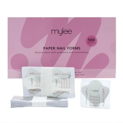 Afbeelding van Mylee Nail Paper Forms Om nagelverlengingen te maken Zelfklevende Nagelsjablonen Kan gebruikt worden met PolyGel, Builder Gel en Acryl DIY Stickergids, Manicure Design papier 500 Stuks