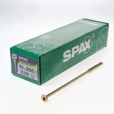 Afbeelding van Spax s spaanplaatschroeven platverzonken kop geel verzinkt T50 10 x 260mm