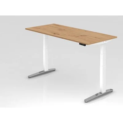 Afbeelding van XBHM 19 WC Bureau 180 x 80 Knoestige Eiken Tafelhoogte I Elektrisch in hoogte verstelbaar