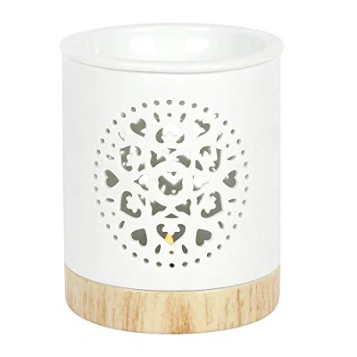 Afbeelding van Something Different Oliebrander White Mandala Cut Out Wit
