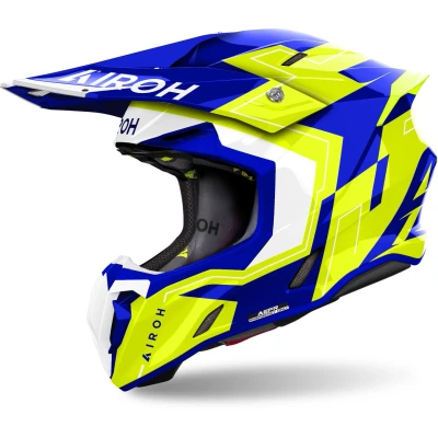 Afbeelding van Airoh 2024 Twist 3.0 Dizzy Crosshelm Blauw / Geel maat L