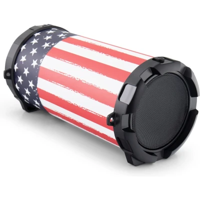 Afbeelding van Caliber Bluetooth Speaker Amerikaanse vlag ontwerp muziek box met Bluetooth, USB, SD en AUX 8 Uur Speeltijd (HPG407BT USA)