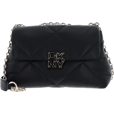 Afbeelding van DKNY HOOK Chain FLAP Crossbody Schoudertas black/goldcoloured, Dames, Maat: One Size, Black/gold coloured