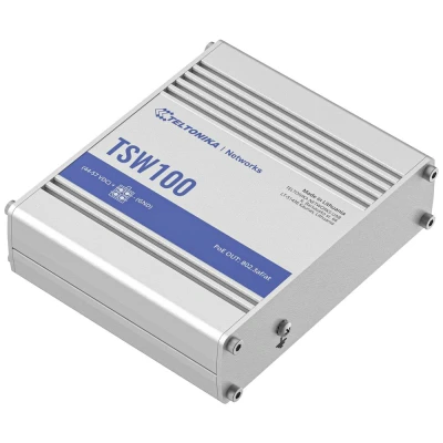 Afbeelding van Teltonika TSW100 netwerk switch Gigabit Ethernet (10/100/1000) Power over (PoE) Blauw, Meta