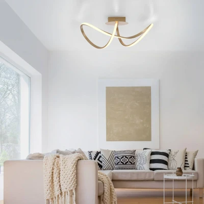 Afbeelding van Just Light Design plafondlamp Maria messing 15403 60