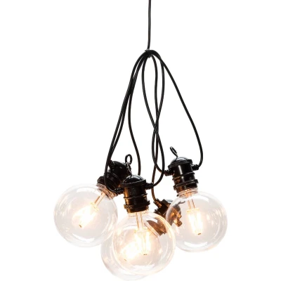 Afbeelding van Konstsmide 2393 800 Party lichtketting Buiten Energielabel: F (A G) werkt op het lichtnet Aantal lampen 10 LED Barnsteen Verlichte lengte: 4.5 m